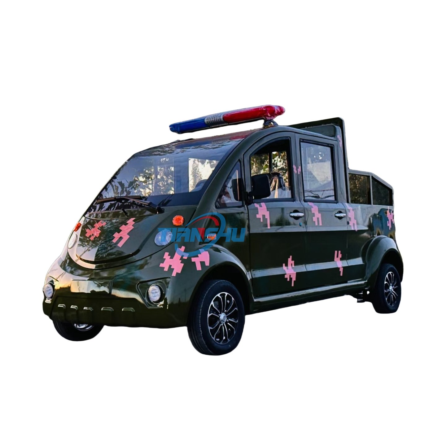 Factory Price 2024 New Electric Patrol Car Multifunctional Small Patrol Car Eye-catching Fashion Patrol Car Four Wheel Pickup